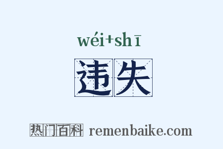 违失是什么意思的图片